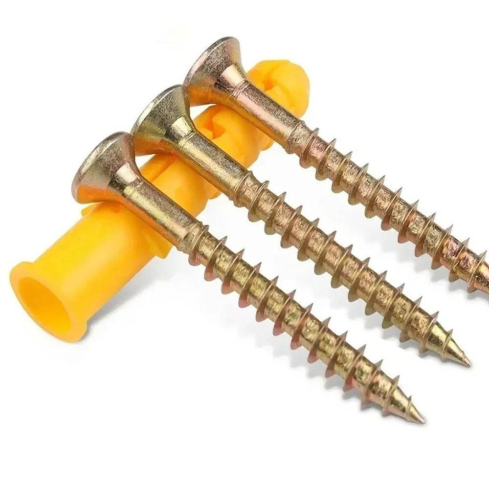 50Sets Self Drilling Expansion Tube Nails M6 M8 M10 Self-Tapping Flat Head Screws Expansion Screw Heavy Duty With Screws