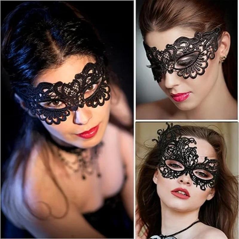 Lace Mask Masquerade Venetian Eyemask Halloween Sexy Woman Lace Mask for Halloween Masquerade Carnival Party Costume Ball