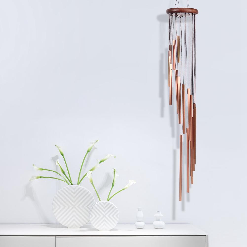 Wind Tube 18 Alloy Aluminum Chime Hanging Wind Bell Home Outdoor Garden Decorationgold