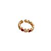 Minimalist Heart Open Band Ring With Copper And Gold Finish For Stylish Women