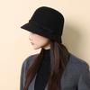 Элегантная шерстяная шляпа-ведро на осень и зиму, женская ретро-шляпа-клош высокого класса, теплая шляпа-панама