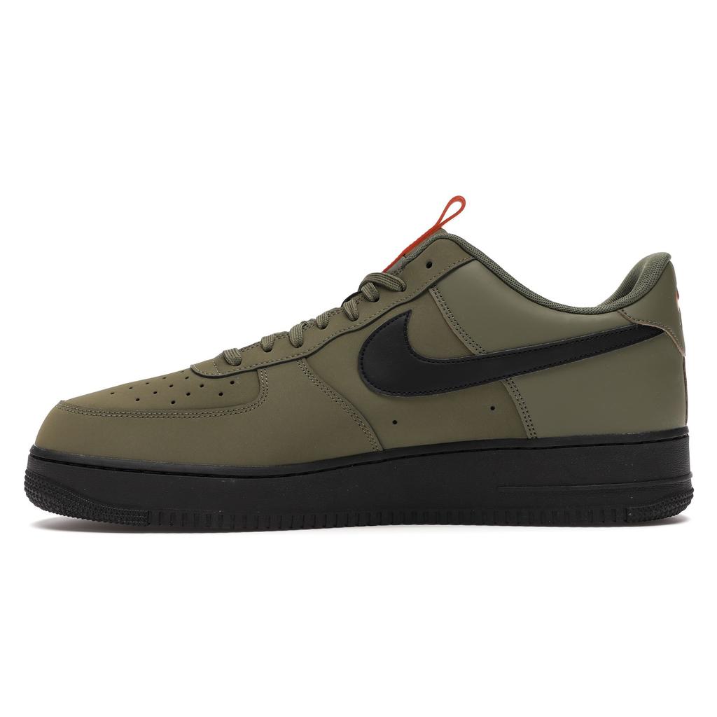 Nike Air Force 1 Low Medium Olive Мужские кроссовки Зеленая морская звезда Черные BQ4326-200