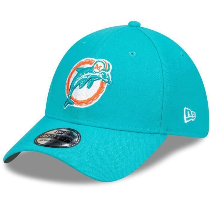 Casquette 39THIRTY - New Era - Miami Dolphins - Bleu - Sportswear - Stretch Fit