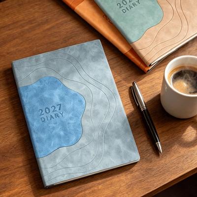 PU Leather Cover Schedule Planner Notebook Eye-Protective Paper Colors Journal Book Gift