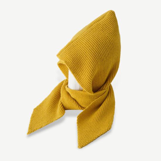 Женская шапка-шарф однотонная мягкая теплая 2 в 1 вязаная шапка-шарф универсальная