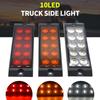Модернизированный 10-светодиодный боковой габаритный фонарь для грузовика, габаритный фонарь, задний фонарь для прицепа, тягача, грузовика, предупреждающий стояночный фонарь 12 В-24 В