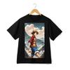 Straw Hat Red Top Blue Shorts Luffy-Style Tshirt True Anime Fan Print Unisex Tee