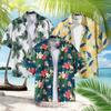 1PC Short Sleeve Polyester T-shirts Shirts Beach Shirts Blouse Floral Printed Fashion Men Loose
