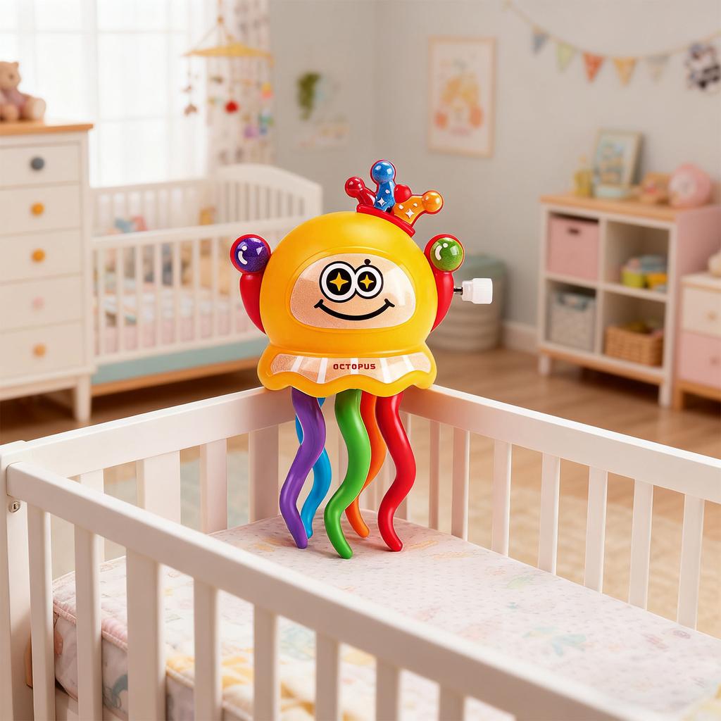 Wind Up Octopus Toy for Kids with Rotating Tentacles Educational Bath Time Entertainment Durable Safe Design
