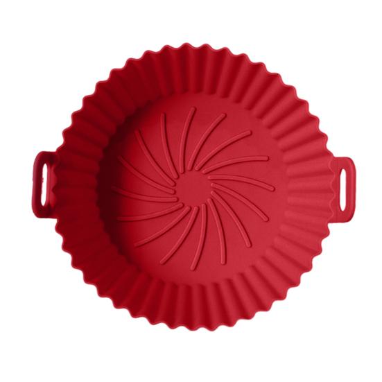 Силиконовый вкладыш для фритюрницы Yousheng, круглая антипригарная корзина для фритюрницы, жаропрочный противень с канавками для слива масла