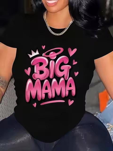 Cross-border European and American trend T-shirt Men's mother in oversized white graphic T-shirt T-shirt Men's short-sleeved T-shirt
