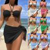 Women Bikini 3 Pieces Sexy High Waist Bathing Suit Beach Swimwear Female Summer Swimsuit