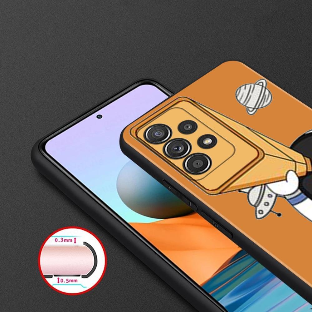 Милый чехол с рисунком астронавта для Samsung Galaxy A51 A71 A01 A11 A21 A21s A31 A41 A72 A52 A42 A32 A22 A12 A02 A02s F42