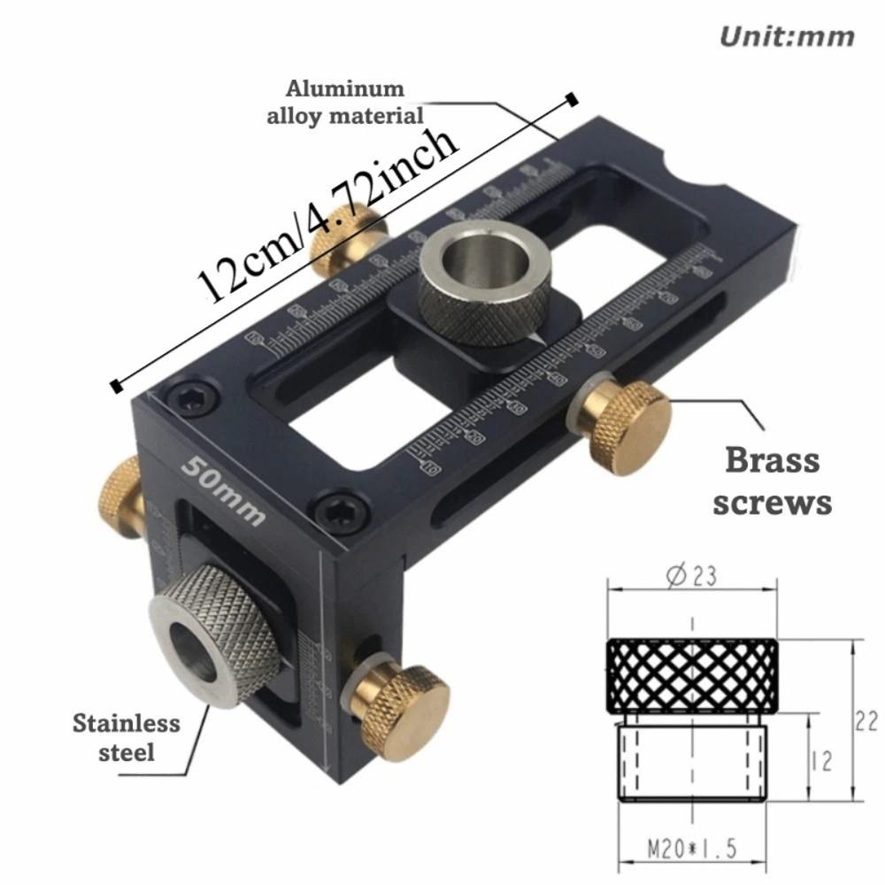 Screw Punch Drill Puncher Locator 2 in 1 Drill Guide Punching Doweling Jig Kit Crib