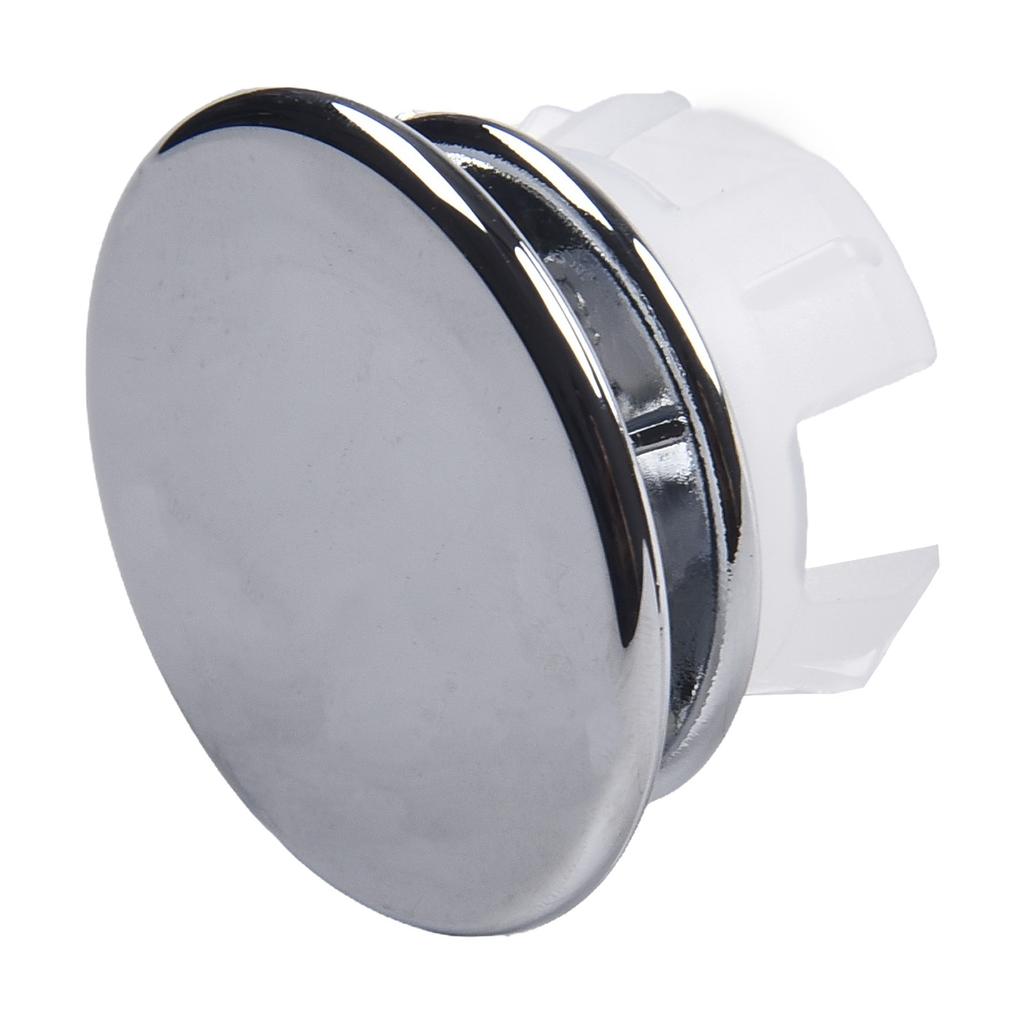 33*11.8mm Hole Overflow Cover Bathroom Basin Silver