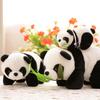 Cute Party Version of National Treasure Giant Panda Pendant Plush Toy Doll Small Mini Doll Black and White Rag Doll