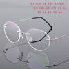 Titanium Alloy Framless Oval Myopia Glasses Finished Women Men Ultra-Light Rimless Prescription Eyeglasses 0 -0.5 -0.75 To -6.0