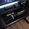 Cristiano Ronaldo Custom Large Mouse Pad, Personalized Name Text Print, Football Logo Non‑Slip Desk Mat Gaming Gift
