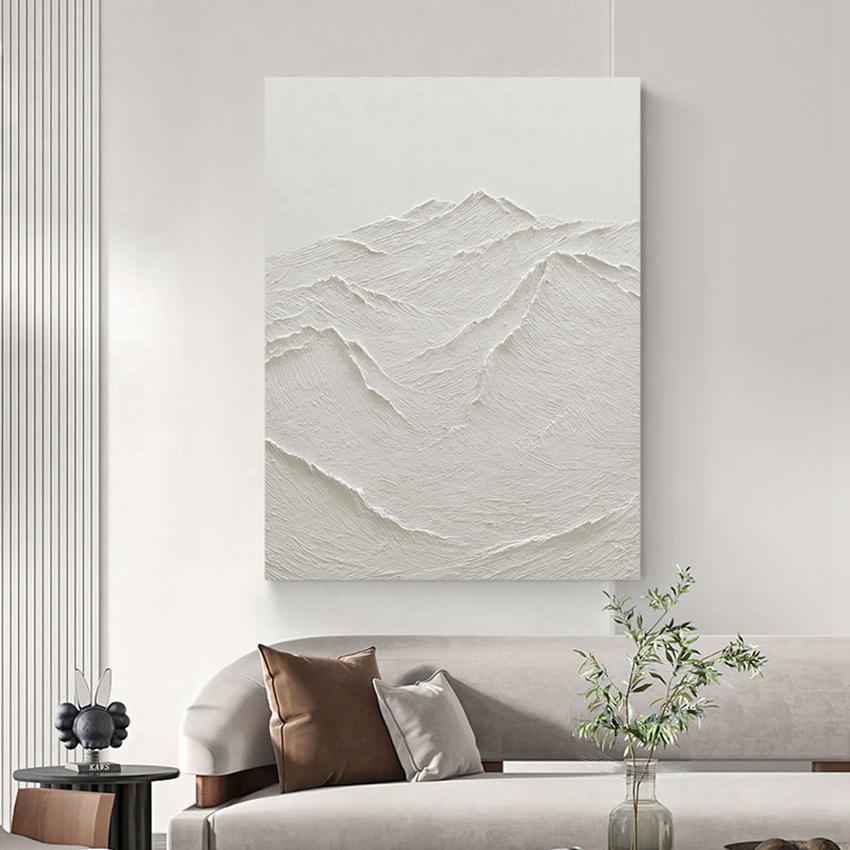 Black and White Texture Minimalist Canvas Decoration Poster Advanced Handmade Abstract Oil Painting Wall Art Living Room Bedroom