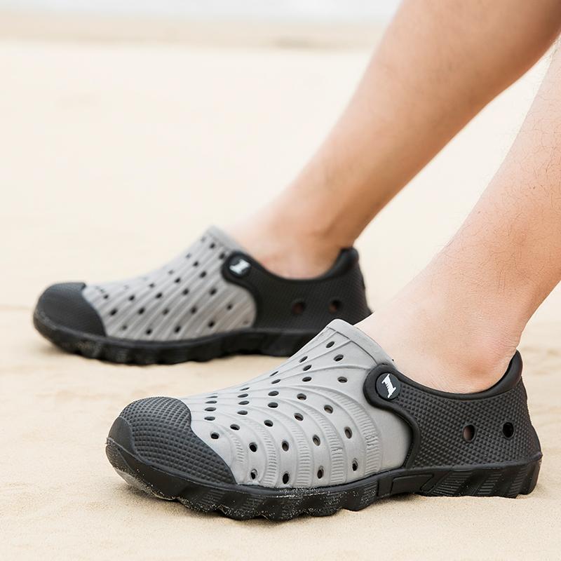 Модные летние мужские сандалии Baotou Hollow Out Large Color Matching Beach Shoes Non Slip Wear Resistance Airful Casual Sandals 40-46