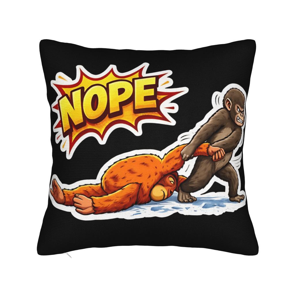 Punch Monkey Hug Stor Cute Baby Macaque Plush Toy Pillowcases Retro Trendy Pillow Case For Office Home Decor Comfy Pillow Cover