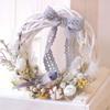 Xmas DIY Craft Blank Ornament Natural Vine Rattan Ring White Garland Christmas Decoration Wicker Wreath