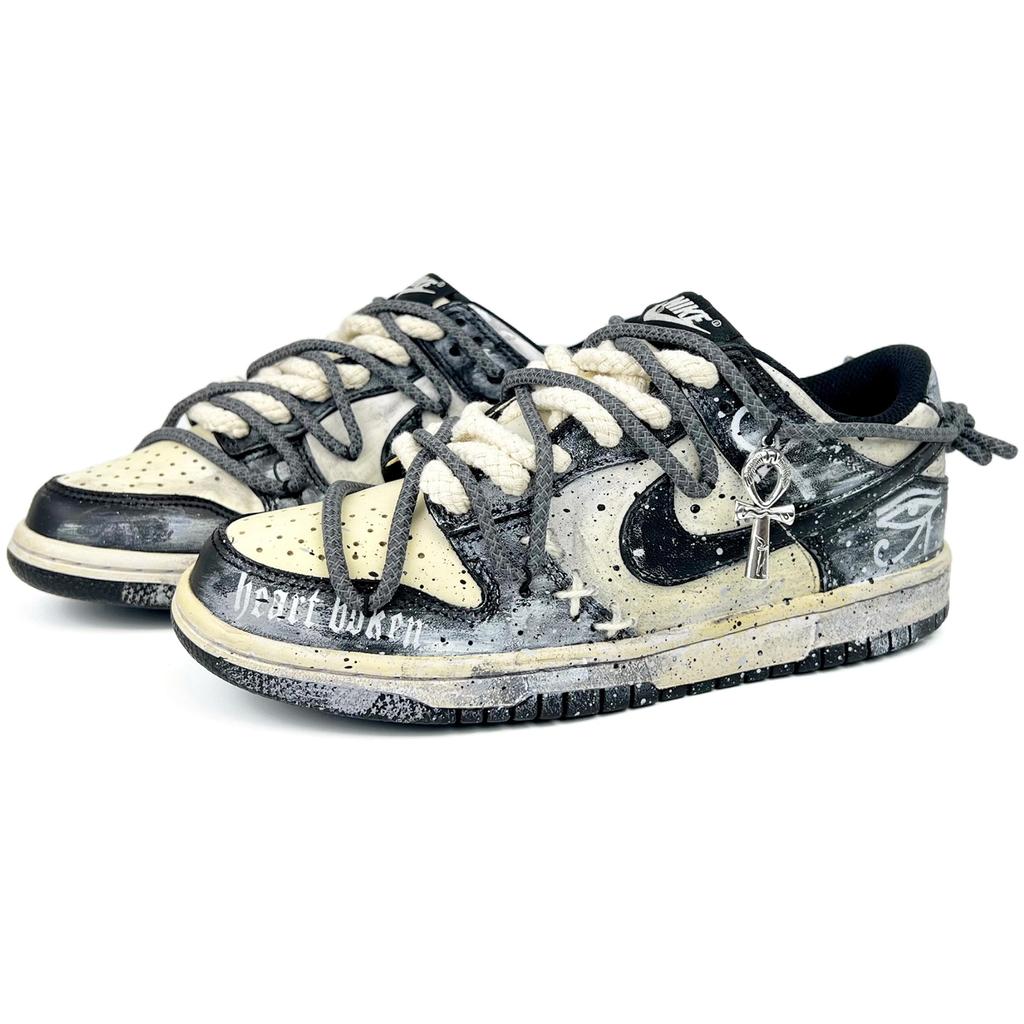 Nike Кроссовки Dunk Retro Черные Все Лучшее Низкие Скейтбордические Мужские Черно-Бело-Серые DD1391-100(Команда45-)