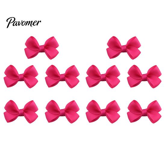 Soft Ribbon Hair Pins for Babies 10Pcs Baby Clips, Bows, Fully Covered Barrette Grosgrain Clip Toddler Bow Clips Girls Infants & Toddlers, No Tugging