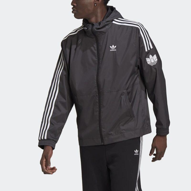 adidas Куртки Мужские Черные С Капюшоном Умеренные Инструктор GN3551