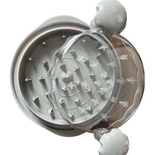 1 шт. улучшенная мясорубка для куриного мяса с прозрачной крышкой, большой нескользящей основой, прочный пластиковый инструмент для измельчения мяса для говядины, овощей