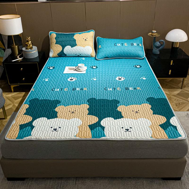 Новый охлаждающий шелковый латексный коврик, можно стирать в машине, приятный для кожи и удобный, простыня на подкладке, охлаждающий коврик, коврик с кондиционером