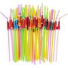 20/50/100pcs Umbrella Parasol Drinking Straws, Hawaiian Beach Cocktail Luau Party Decorations Supplies