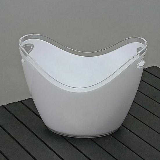 jijijing Double Layer Ice Bucket, Long-Lasting Cold Preservation, with Handles Drink for Beverage Cocktail Bar Parties