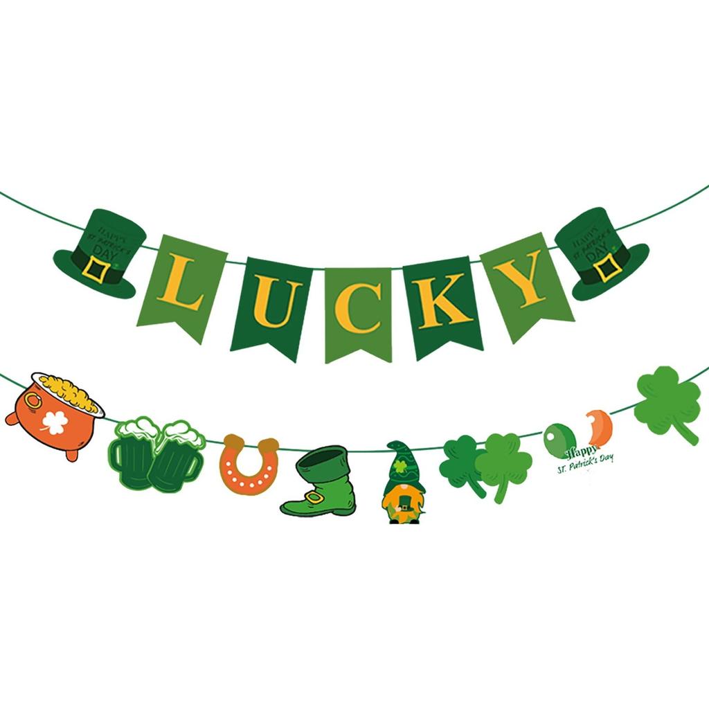 St Patricks Day Party Supplies St. Patricks Day Decorations Felts Ornament Garland Banner Flag Irish Party Hanging Decoration St Patrick's Day Party