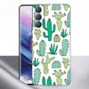 Чехол для телефона с рисунком растения кактуса для Samsung Galaxy S22 Pro S21 S20 FE Ultra S10 Lite S10 S10E S9 S8 Plus, мягкий черный чехол из ТПУ