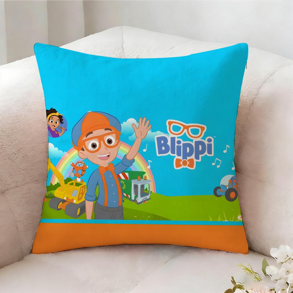 Animation Bblippi WWonders Pillow Case Pillowcase Doublesided Printed Sofa Cushion Bedroom Headboard Pillow