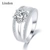 Классическое кольцо Lindon из медного сплава с цирконием, женские ювелирные изделия, свадебный подарок для вечеринки