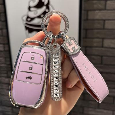 Чехол для ключей из ТПУ для Toyota Hilux Fortuner Land Cruiser Camry Coralla Crown RAV4 Highland, аксессуары для ключей