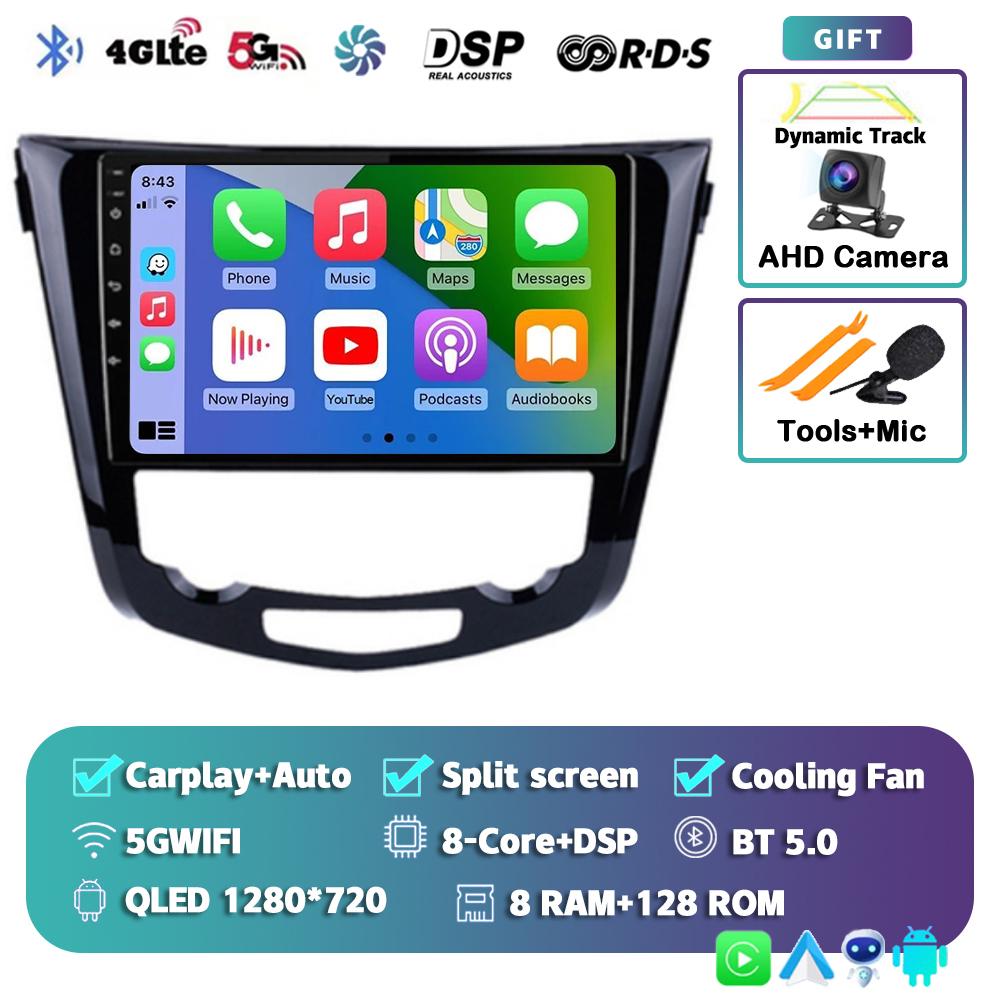 Android 14 Carplay Автомагнитола для Nissan X-Trail Xtrail 3 T32 2013 - 2017 GPS Мультимедиа Видеоплеер Стерео WIFI+4G BT DSP