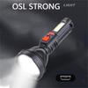 НОВЫЙ Яркий светодиодный фонарик OSL + COB, мощный прожектор, фонарик, USB перезаряжаемый, водонепроницаемый фонарь, лампа для кемпинга, пешего туризма, рыбалки