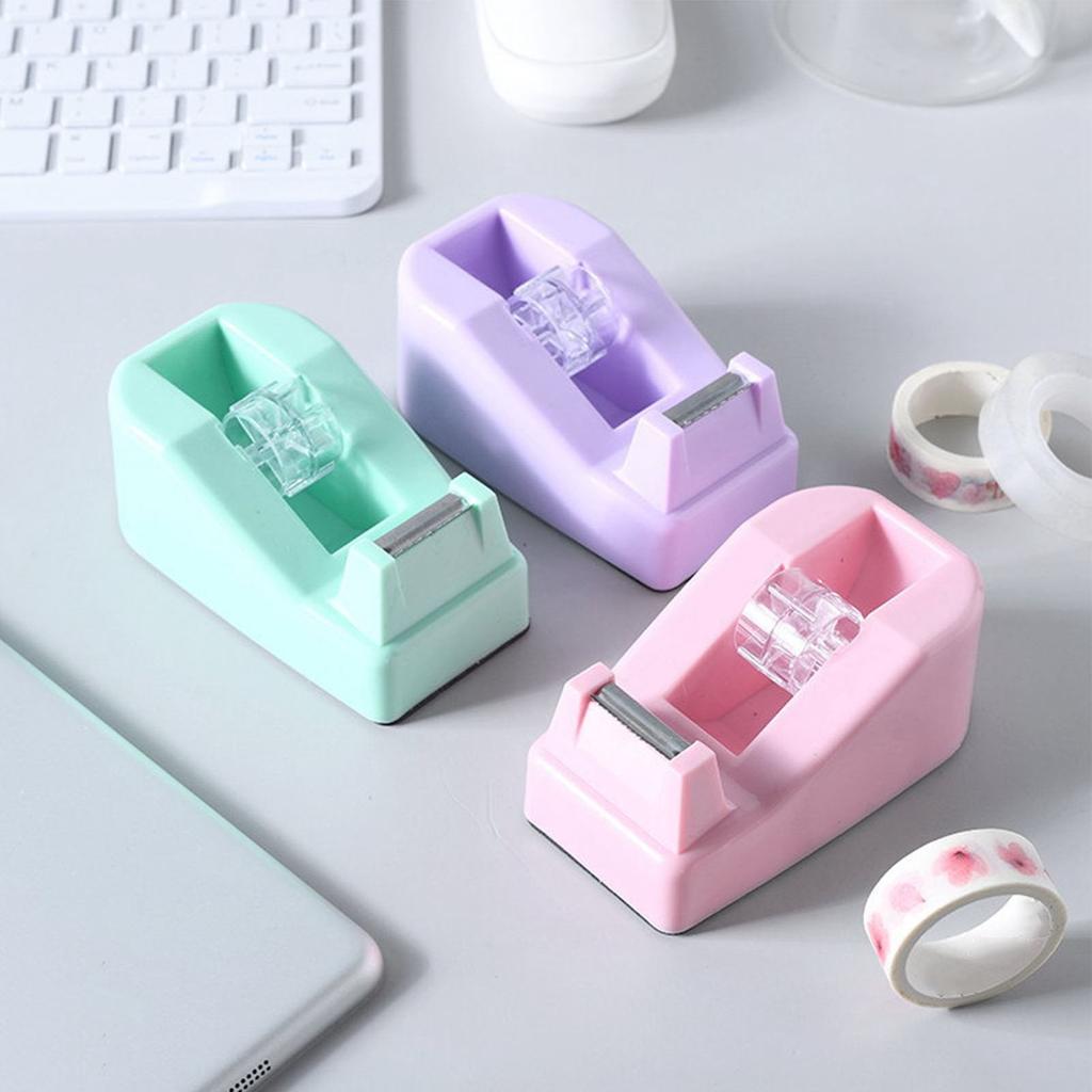 Настольный диспенсер для клейкой ленты с диаметром вала 0,79 дюйма, простой и прочный пластиковый резак для подарочной упаковочной ленты