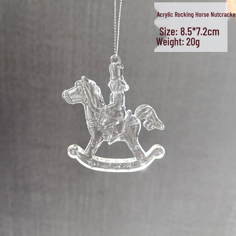 Снежинка Новогодняя елочная игрушка: Акриловая сосулька для праздничного украшения или свадебной инсталляции, прозрачно-белая