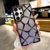 Подходит для чехла для мобильного телефона Samsung S25 Ultra, Гальванизированный трехмерный бриллиант в виде водяного куба, S24, Градиентный блеск, Полностью закрывающий мягкий чехол