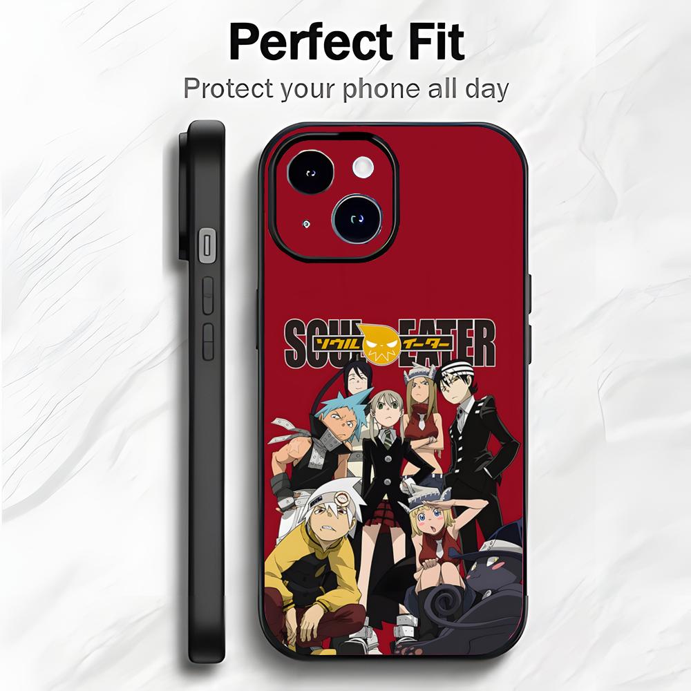 Крутой Динамичный Японский Аниме S-Soul Eater Чехол для Телефона Чехол для Телефона Мягкая Упаковка Легкий Для iPhone17 16 15 14 13ProMax