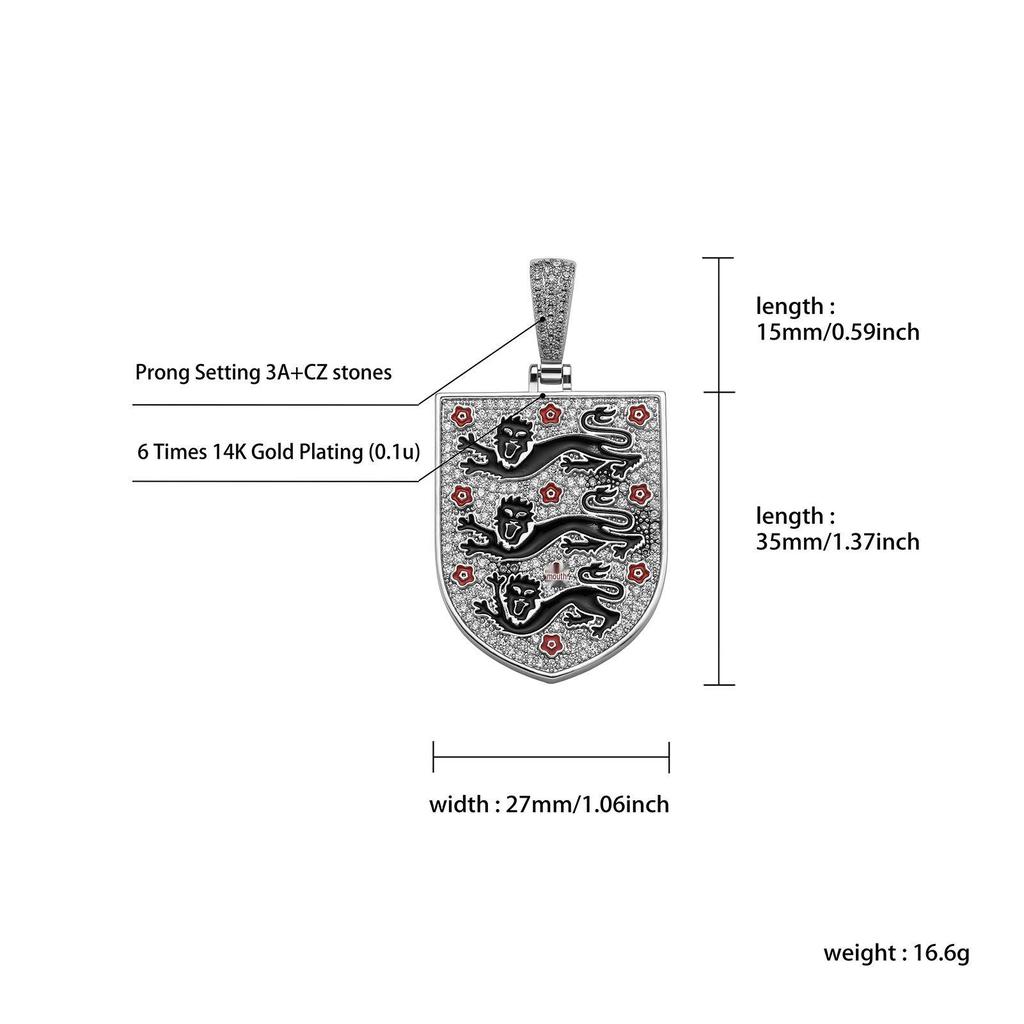 Красочная подвеска в стиле хип-хоп с эмблемой футбольного клуба, выполненная в технике перегородчатой эмали