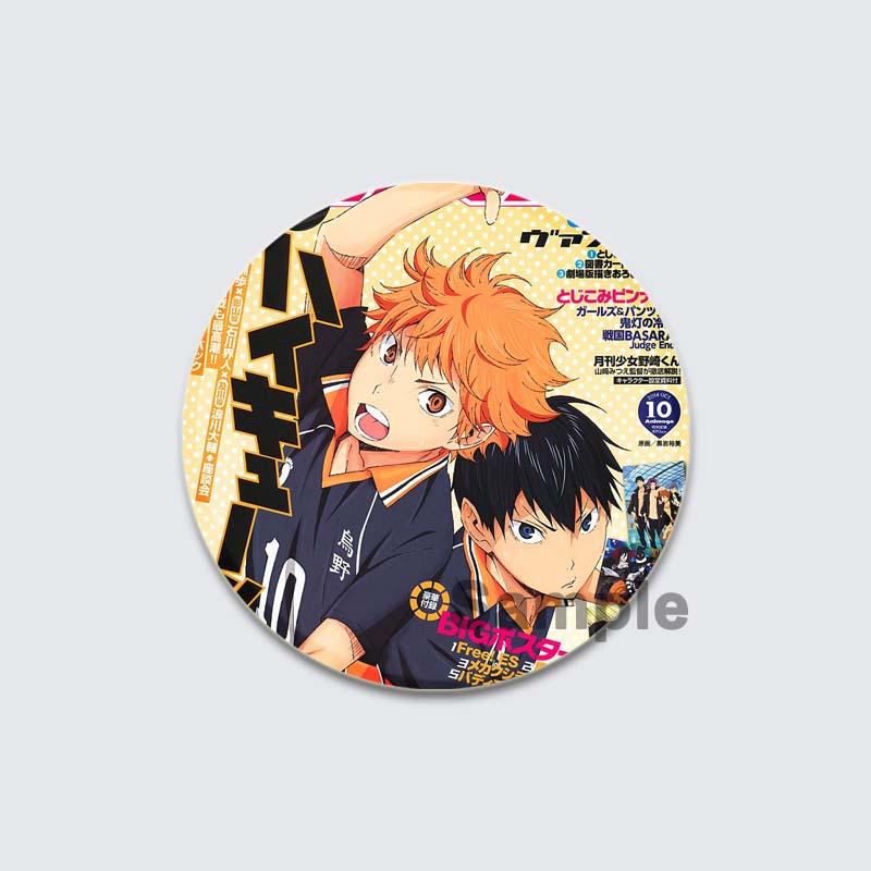 32/44/58 мм мультяшные фигурки Кенма Кодзуме, значок аниме Haikyuu!! Броши на рюкзак, одежда, ручная работа, круглые эмалевые булавки для фанатов, ювелирные украшения, подарок