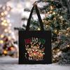 Christmas Christmas Printed Canvas Bag Large Capacity Casual Trend Student Shoulder Bag Tote Bag