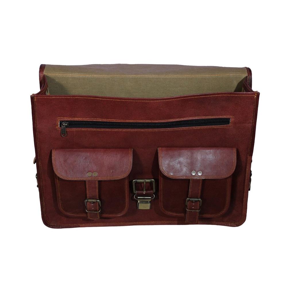 Женская винтажная коричневая сумка из натуральной кожи ручной работы, мужская сумка-мессенджер, сумка для ноутбука