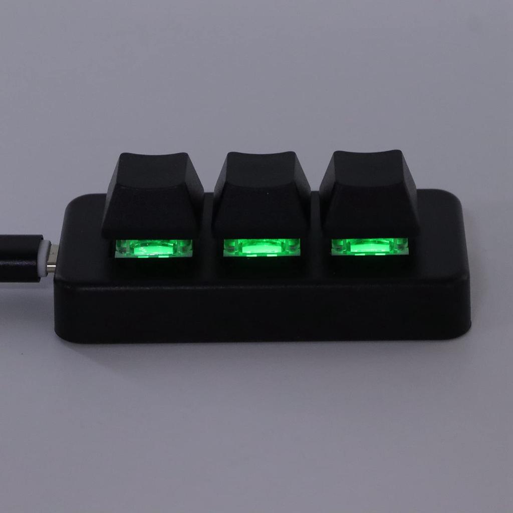 USB Mini Mini USB Micro Interface Mechanical Gaming Keypad RGB Mini Mechanical Keyboard Programmable Keyboard for Computer 3-Key Keypad, 3-Key