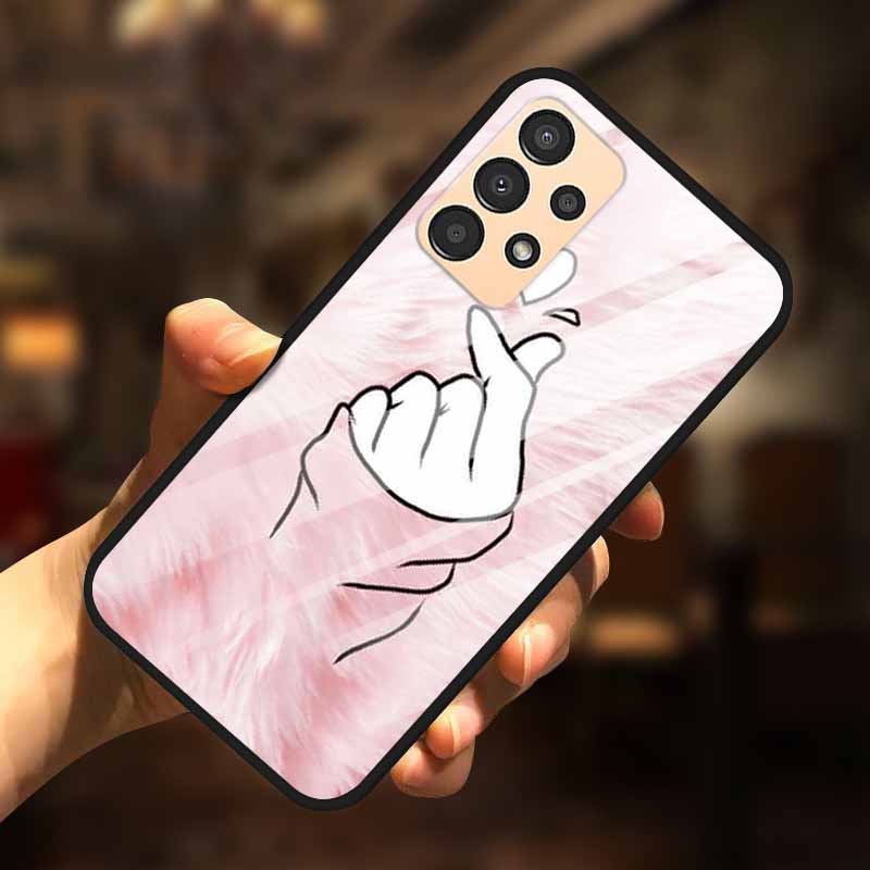 Чехол для Samsung A13 A23 A52 A72 4G M52 A52S 5G Роскошный Закаленное Стекло Жесткая Задняя Крышка для Samsung Galaxy A13 4G Чехлы для Телефона Capa